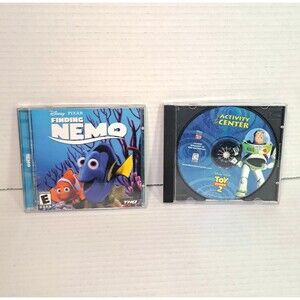 Disney PC Game Lot Toy Story 2 Activity Center Finding Nemo CD-ROM Kids Learning